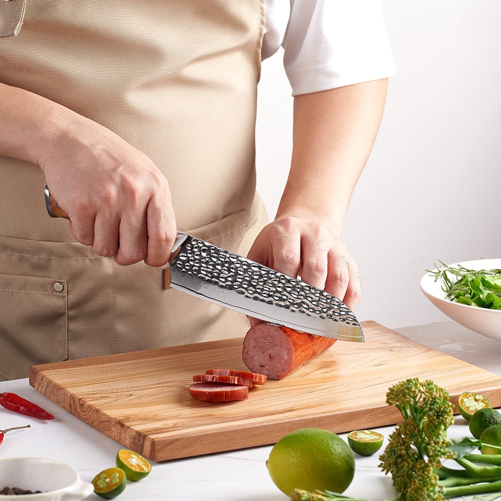 Santoku 18 cm | Acero Damasco 67 Capas 10Cr15CoMoV - Imagen 6